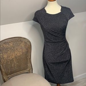 Julian Taylor sparkly dark silver dress